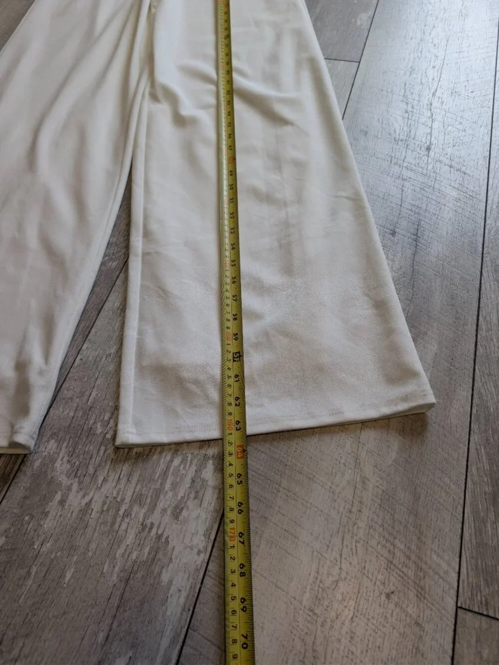 Lulus Enticing Endeavors Ivory Stretch Wide Leg Jumpsuit L Honeymoon Wedding NWT - Picture 8 of 12